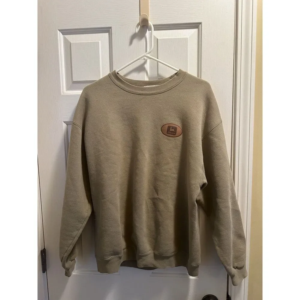 Vintage Beige Lee Ultraweight Cotton Blend John‎ Deere Large